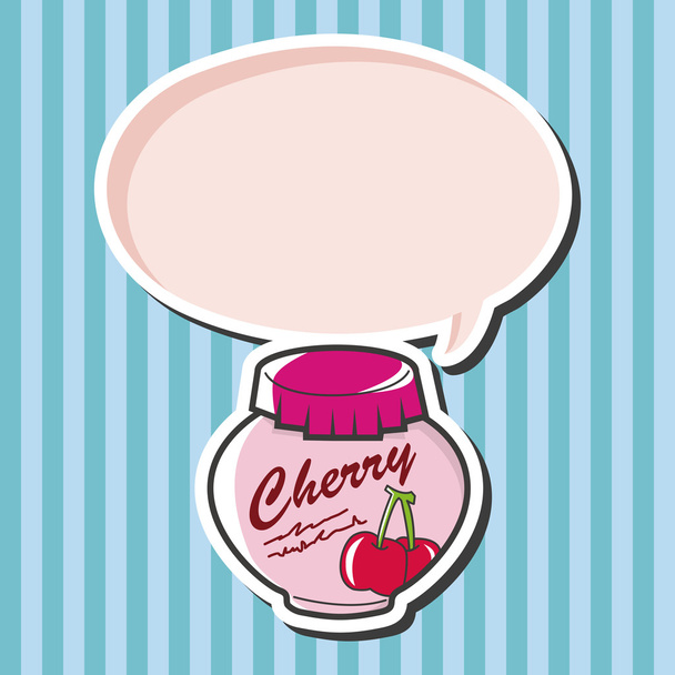 cherry jam theme elements vector,eps - Wektor, obraz