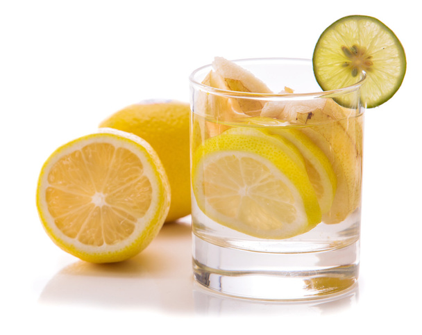 infused water mix of lemon sliced - Zdjęcie, obraz