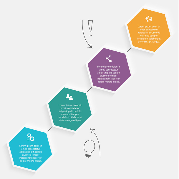 colorful infographics for business presentation - Vektor, obrázek