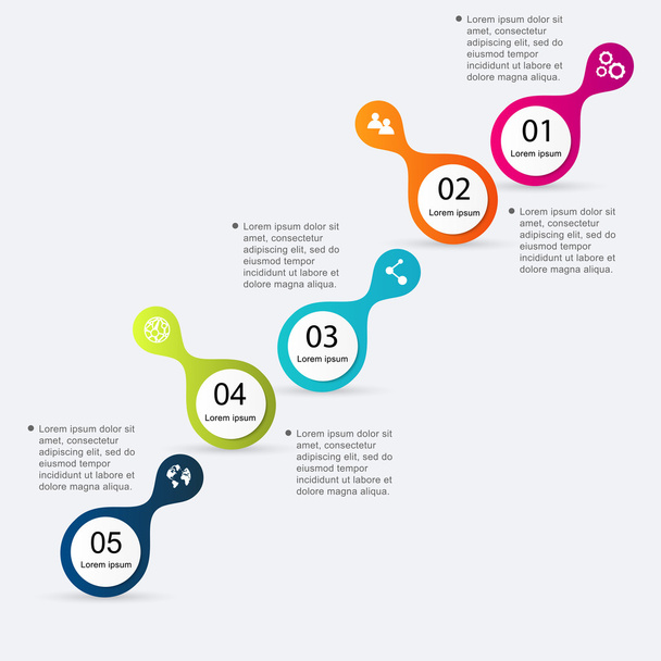 colorful infographics for business presentations - Vektor, kép
