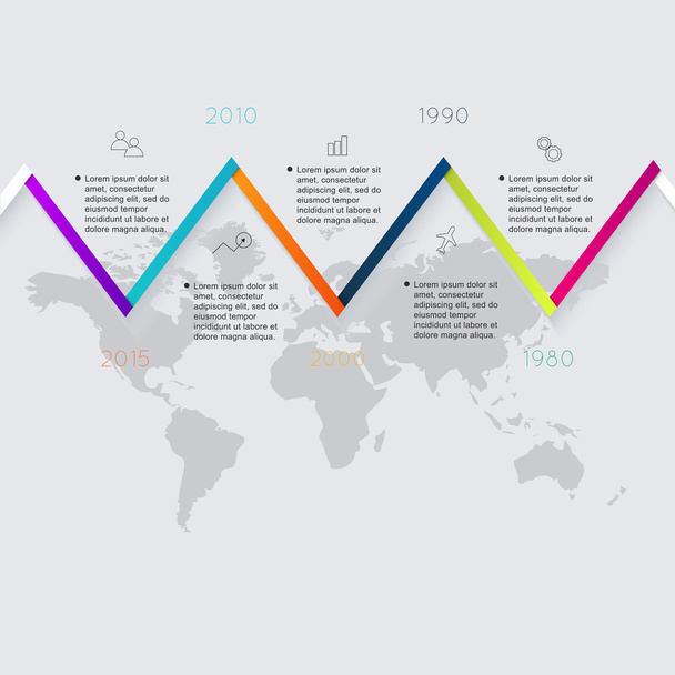 colorful infographics for business presentation - Vektör, Görsel