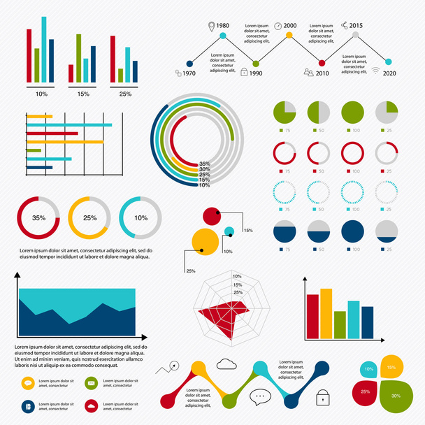 Timeline Infographic Design Templates - Vector, afbeelding
