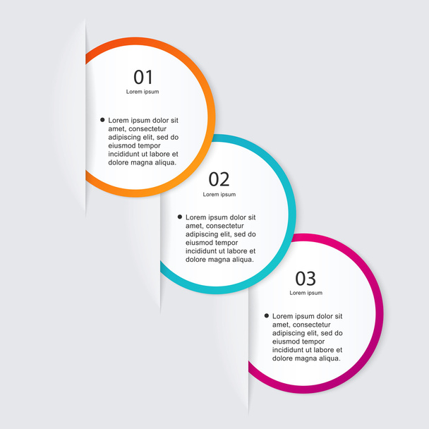 colorful infographics for business presentations - Vetor, Imagem