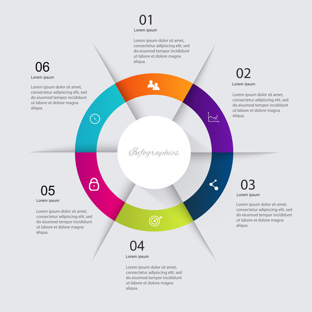colorful infographics for business presentations - Vector, Image
