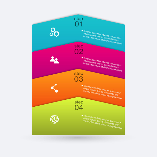 colorful infographics for business presentations - Διάνυσμα, εικόνα