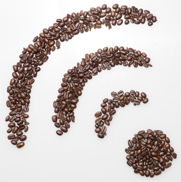 Coffee wifi symbol - Фото, изображение