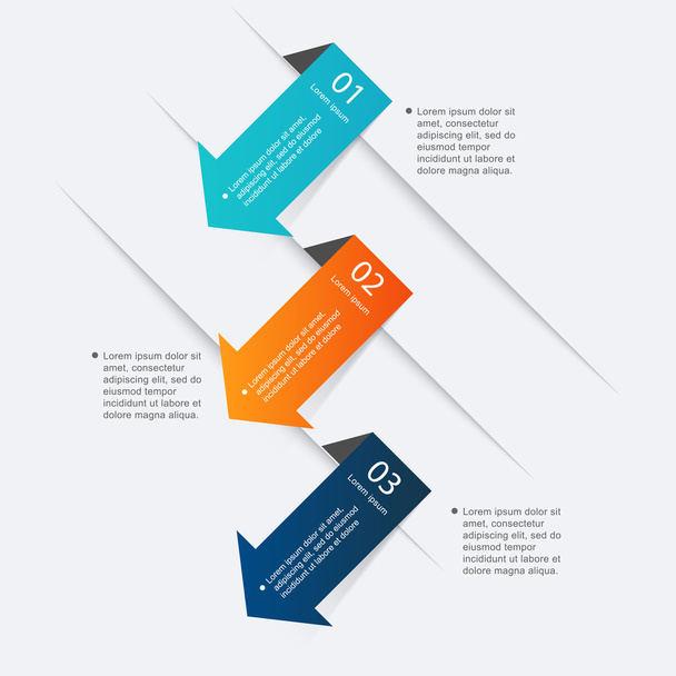 colorful infographics for business presentations - Vector, Imagen