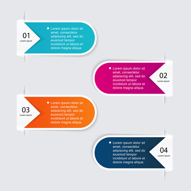 colorful infographics for business presentations - Vektor, Bild