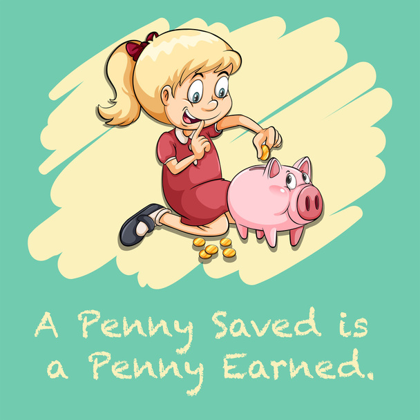 Penny salvato è un penny guadagnato
 - Vettoriali, immagini