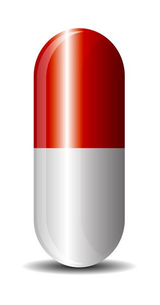 Red capsule - Vector, Image