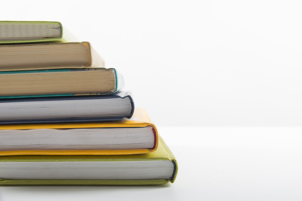 A stack of colorful books, open book. Back to school - Foto, imagen