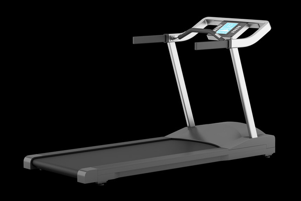 treadmill isolated on black background - Photo, Image