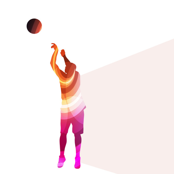 Baloncesto jugador hombre silueta ilustración vector fondo
  - Vector, imagen