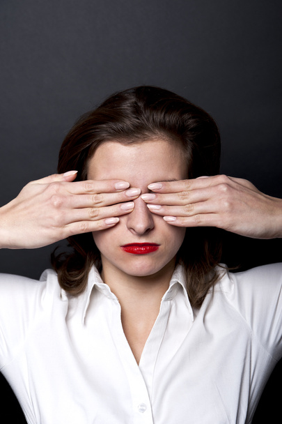 Woman can't eyesight - Photo, Image