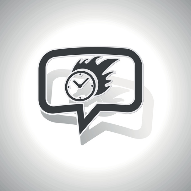Curved burning time message icon - Vector, Image