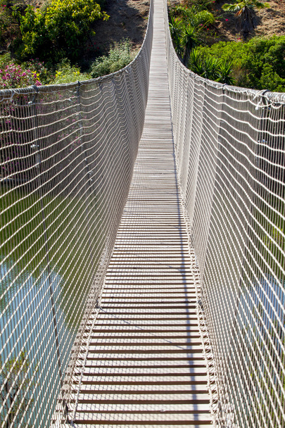 Rope and net suspension bridge - Photo, Image