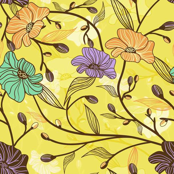 Floral pattern - Vektor, kép