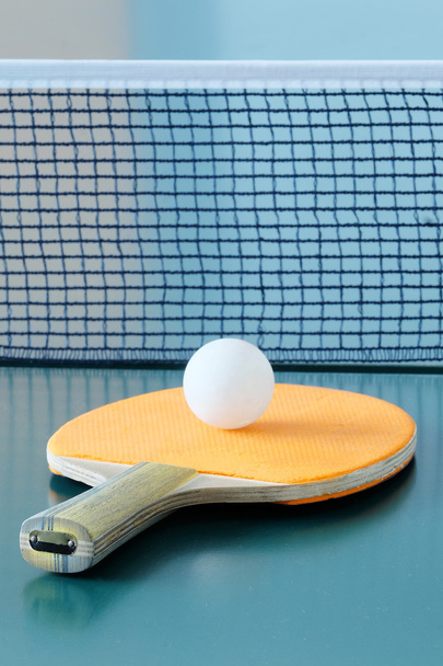 Ping-pong rackets and a ball - 写真・画像