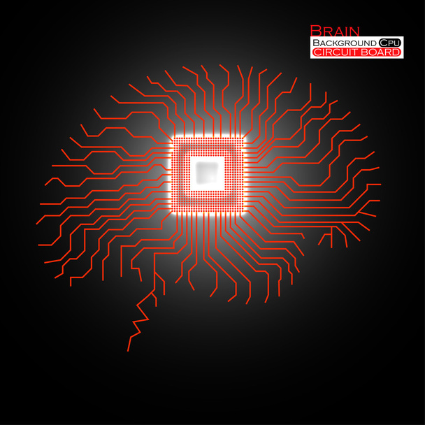 Cerveau. Cpu. Microprocesseur. Circuit. Contexte technologique abstrait. Illustration vectorielle. Eps 10
 - Vecteur, image