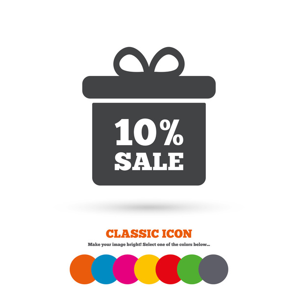 10 percent, sale, discount icon - Vektor, kép