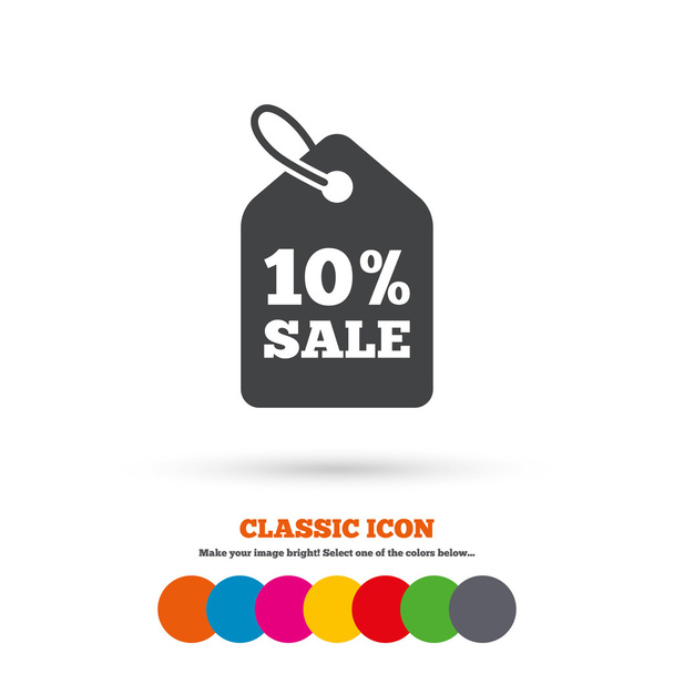 10 percent, sale, discount icon - Vector, afbeelding