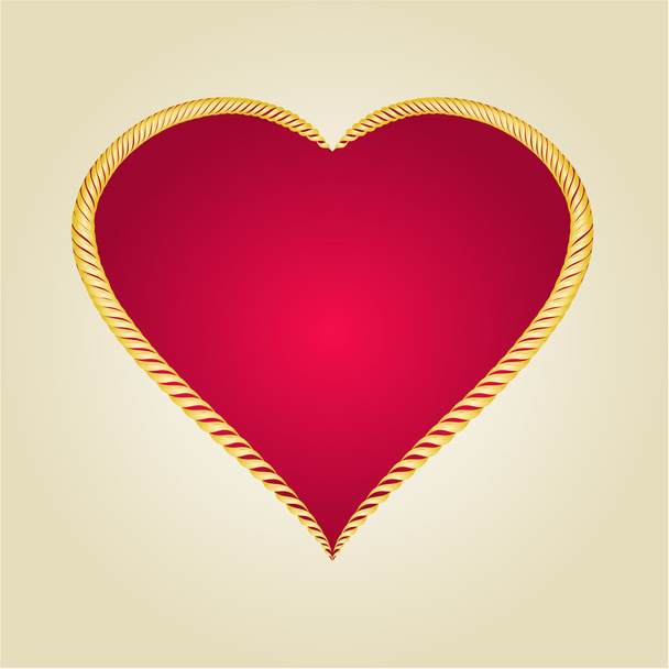 Marco de oro en forma de corazón Vector
 - Vector, Imagen
