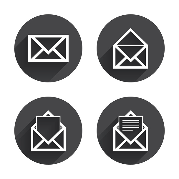 Mail, envelope, message icons - Vector, imagen