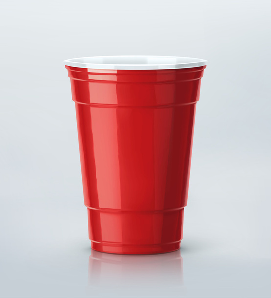 Red Party Cup - Вектор,изображение