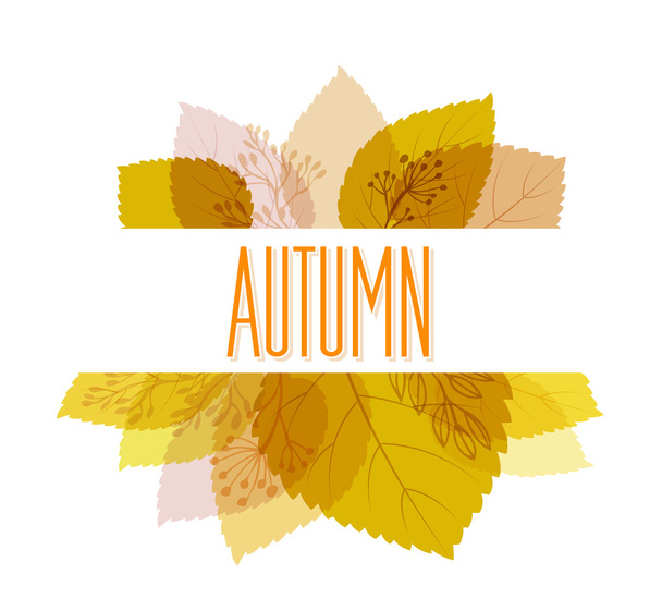 Autumn background with leaves.  - Vector, afbeelding