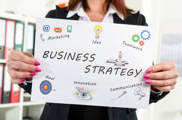Businesswoman showing business strategy concept - Photo, Image