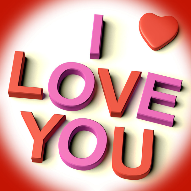 Буквы "Я люблю тебя от всего сердца".
 - Фото, изображение