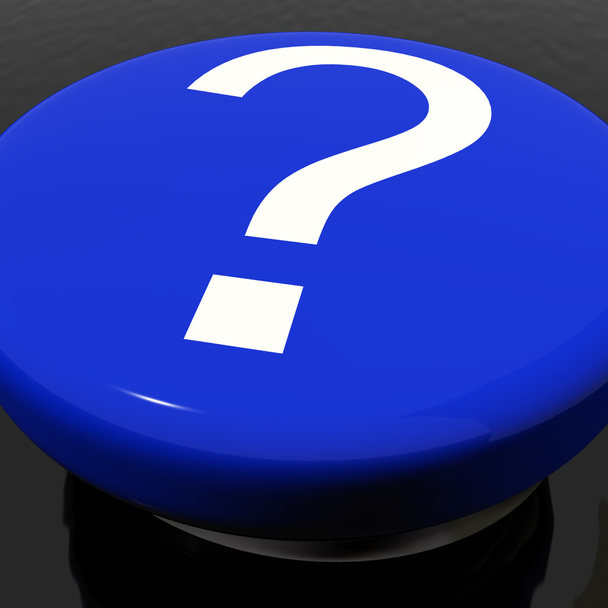 Question Mark Button As Symbol For FAQ or Information - Photo, Image