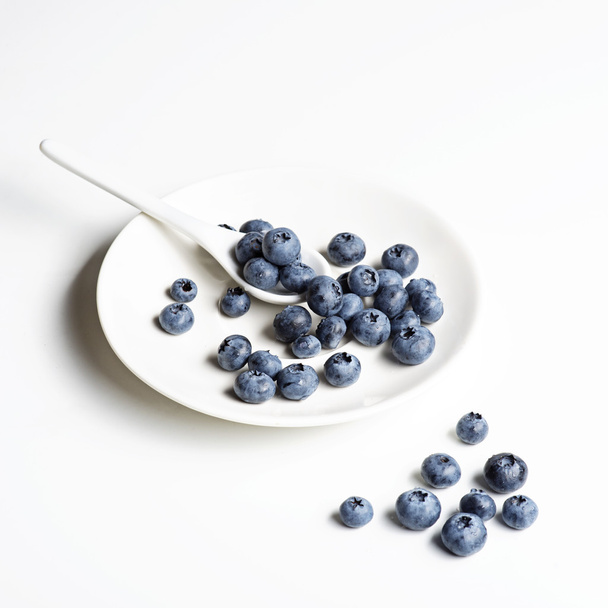 Blueberries on white background - Photo, Image