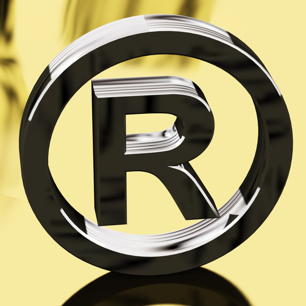 silbernes eingetragenes Zeichen für patentierte Marken - Foto, Bild