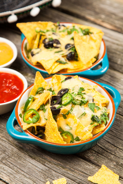 Nachos with melted cheese - Photo, Image