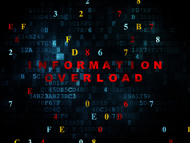 Data concept: Information Overload on Digital background - Photo, Image