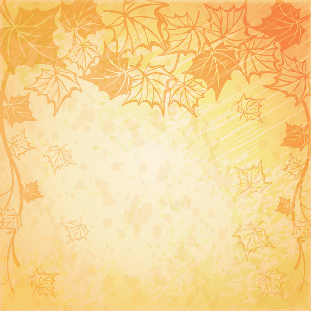 Background with maple autumn leaves - Vector, Image
