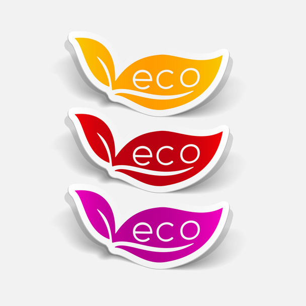 Eco znak list - Vektor, obrázek