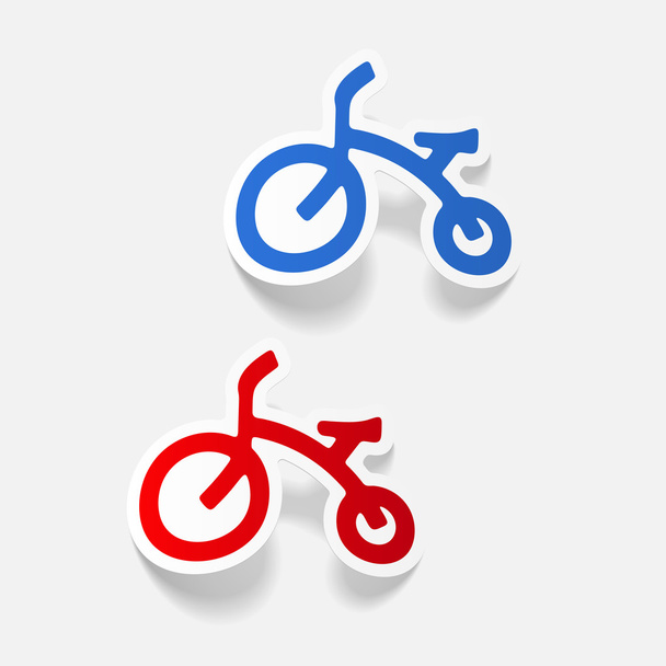 Реалістичний дитячий велосипед значок
 - Вектор, зображення