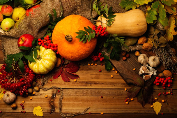Thanksgiving day autumnal still life - Foto, Bild