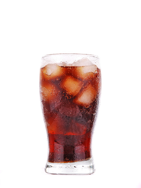 Glass of cola with ice - Foto, afbeelding