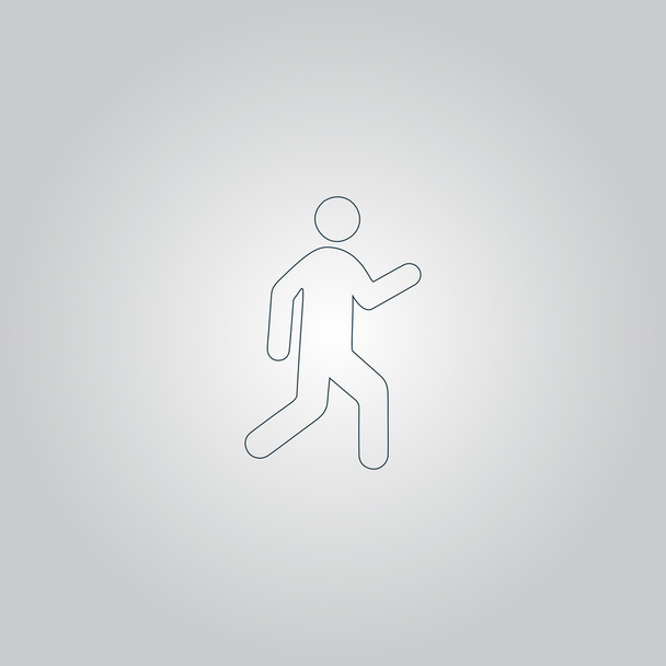 Hombre caminar vector icono
 - Vector, imagen