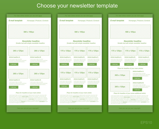 Modello di newsletter responsive per organizzazioni imprenditoriali o no-profit
 - Vettoriali, immagini