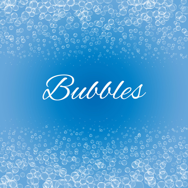 bubbles  on blue background,  - Vektori, kuva