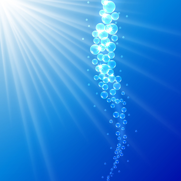  burbujas con rayos de luz
 - Vector, imagen
