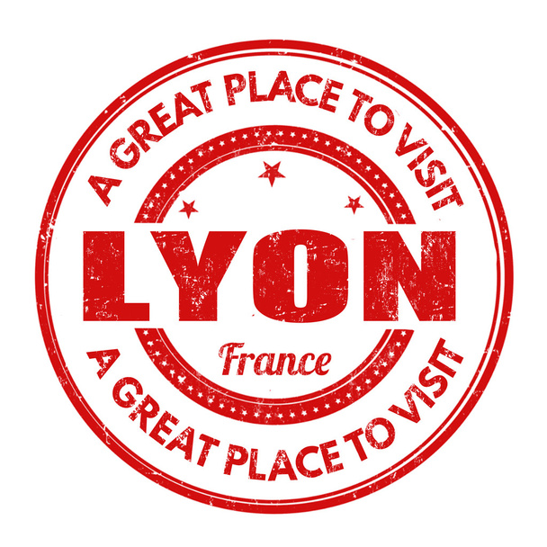 Lyon bélyegző - Vektor, kép
