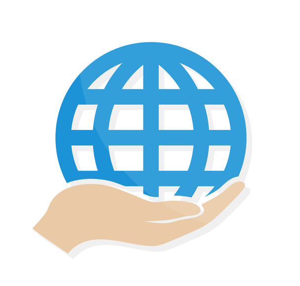 Земля в руці логотип або піктограма
 - Вектор, зображення