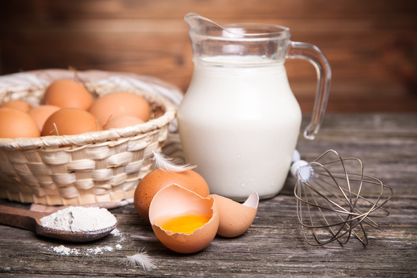 Fresh organic eggs - Foto, Imagem