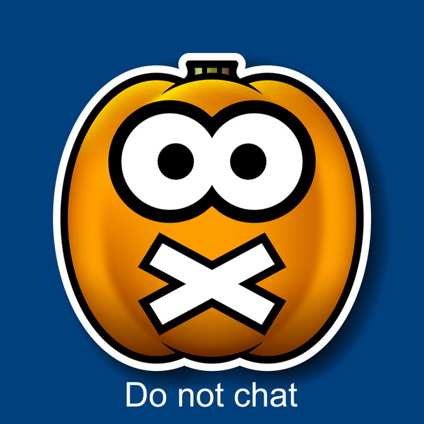 Vector Halloween Smiley niet chatten - Vector, afbeelding