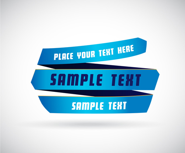 Blue origami paper with place for your own text.  - Vector, imagen